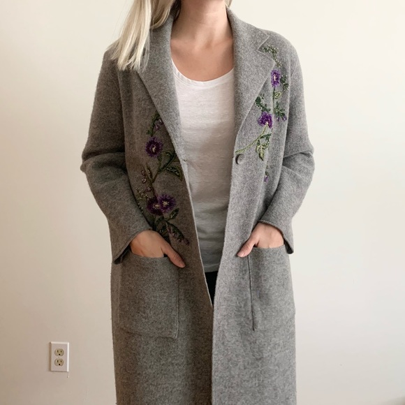 SOLD!Vintage Rickie Freeman for Teri Jon Grey Coat - Picture 2 of 14